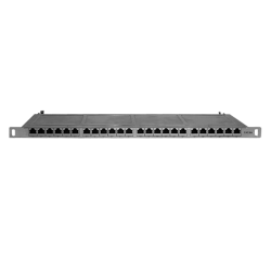 Патч-панель FTP, 19", 24 порта RJ45, cat.6а, 0,5U, Krone Type, Netko СКС